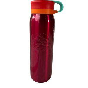 Starbucks 2025 Metallic Red Vacuum Insulated Bottle Stainless Steel 20oz NEW